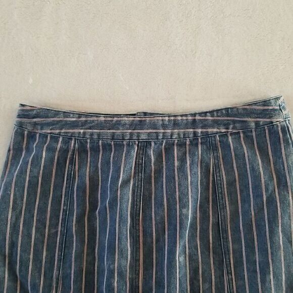 LOVE Riche Boho Pinstriped Denim Skirt - Picture 7 of 7